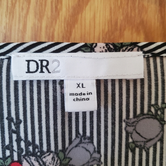 DR2 by Daniel Rainn floral print flowy high low blouse - Picture 5 of 10